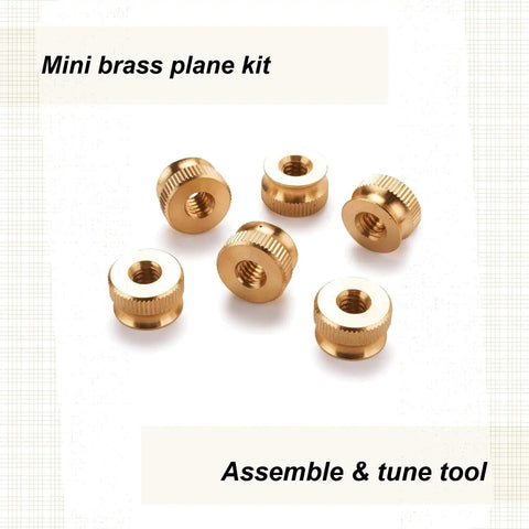 Slick Brass Knurled Thumb Nuts 1/4 X 20 Coarse Thread 9/16 Inch Diameter 3/8 Inch Height Quick Grip Finger Tightening Clamp Knobs Six Pack for tool assembly.
