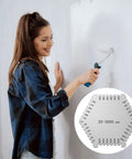 Person painting wall with Pro Grade Wet Film Thickness Gauge Hexagon Comb For Paint Coatings And Lab Use Measures 25 To 3000 Microns visible