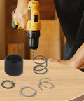 Bit Holder Chuck Repair Kit For Impact Drivers Pro Grade with components, drill, and workbench in use