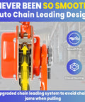 Beefy 6600 Lbs Capacity Lever Chain Hoist With 10 Ft Chain Come Along Double Pawl Brake and Auto Chain Lead side view
