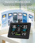One-Stop WiFi Weather Station For Indoor Outdoor Use With Rain Gauge And Wind Speed And Direction, Large 7.5 Inch HD Display