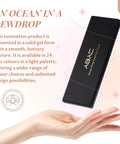 24 Color Hema Free Gel Nail Polish Kit With Pro Brush Nude Pink Sheer Shades box held above an open hand on pink background