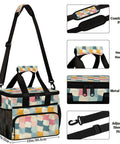 Insulated Picnic Backpack For Food Drinks And Snacks Spacious 12x8.7x10in Tote with adjustable strap and colorful design