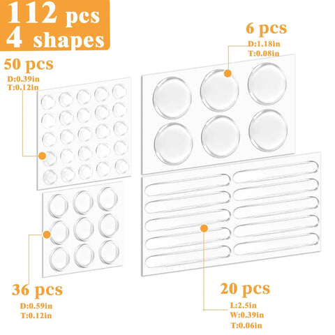 Straight Up Clear Cabinet Door Bumpers With Self Adhesive Silicone Rubber Furniture Pads For Fridge And Appliances Dead Nuts Quiet Glide Scratch Resistant Pad Set in various sizes and shapes