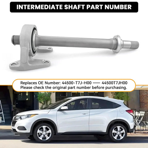 Honda HRV CV Intermediate Shaft Replacement Axle Half Shaft Assembly 2016-2021 and white Honda HR-V car