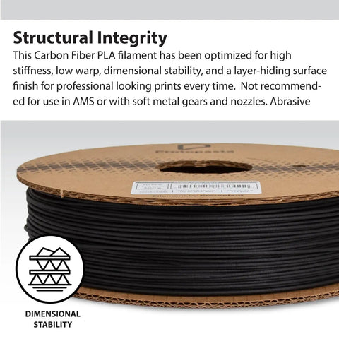 Premium 1.75 Mm Pla Filament Blended With Real Carbon Fiber Composite Gives Your 3D Printer Game Changing Durability On A 500 G Spool Featuring A Hella Smooth Finish That Prints Like A Dream Every Layer