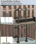 Two Place Weed Eater Rack For Open Trailer With Lockable Hasp Mount On Landscape Trailer Enclosed Trimmer Rack Carrier With Built In Line Holder shown with installation options