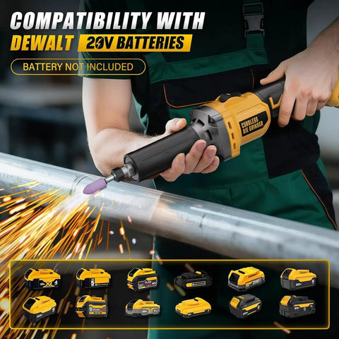 Killer Cordless Die Grinder With One Quarter Inch Precision Chuck And Brushless Motor for metal polishing and rust removal.