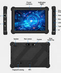 Kickass Rugged Windows 11 Pro Tablet With 10 Inch Sunlight Display And Quick N100 Chip Packed With 8 GB Ram, rear view showing ports.