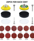 240 Piece 2 Inch Sanding Discs Pad Kit With Backer Plate And Soft Foam Buffers Pro Grade For Drill Grinder Rotary Tools