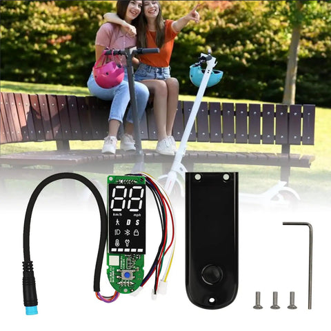 Max G30 Electric Scooter Digital Dashboard Display Module With Bluetooth Display Panel Cover Kit shown with tools on bench