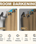 Wrap Around Blackout Curtain Rods For Windows 30 To 60 Inches, Adjustable Five Eighth Inch Rod, Black Finish, Room Darkening Effect