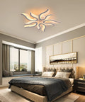 Bedroom with Flame Shape Dimmable LED Ceiling Light 50W With Remote Control 3000K To 6500K Color Temperature About 31 Inch