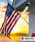 1080p HD Indoor Outdoor Spotlight Cameras Wired Add On With Preset Voice Alerts And Built In Siren Mounted on Porch