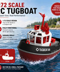 1/72 RC Tugboat For Pools And Lakes With 2.4Ghz Remote High Speed Propulsion LED Lights Low Battery Alarm Easy Steering