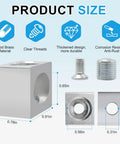 Heavy Duty 250 MCM Aluminum Ground Lug Kit showcasing size dimensions and material details