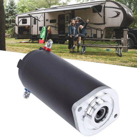 Haofy RV leveling system hydraulic pump motor for Lippert auto-leveling slides, front view