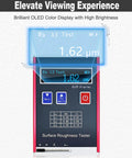 Portable Surface Roughness Tester Meter For Accurate Ra Rz Rq Rt Measurement Pro Grade Profilometer Gauge with OLED display