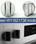 Replacement Knobs for Electric Range Dial Control Set Fits WFES5030RS0 WFES5030RZ0 WFES3530RS0 and Other Compatible Models Easy
