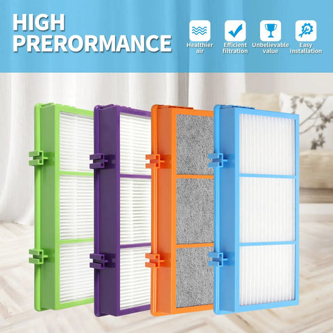 Four Pack Replacement Filters For Holmes AER1 Total Air Filter 30AT 242NUC Compatible Replaces Filters A D K 10 x 4.6 x 1.2