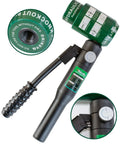 12 Ton Hydraulic Knockout Punch Kit For Electrical Conduit, tool close-up with handle and dies, Heavy Duty KO Tool Set shown