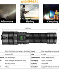 Rechargeable LED Flashlight 100000 Lumens Beast Bright Zoomable Beam XHP99 Tactical IP68 Waterproof for Camping detail