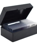 Allium Root Tip Mitosis Slides Set for Class and Lab, 10 Prepared Microscope Slides in Storage Case, Biology and Microscopy Classroom Pack with Stained DNA Chromosomes Across All Stages of Cell Division NGSS Ready, black case open