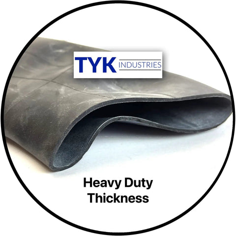 Beefed Up Heavy Duty Inner Tubes For Farm Tractor And Implement Tires with TR13 short valve stems, showing thick butyl rubber.
