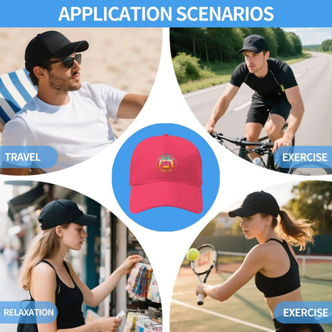 Cool Uncle Club Baseball Cap For Men Like A Dad But Cooler EST 2026 displayed in various outdoor scenarios, including exercise and travel.