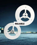 Heavy Duty Steel Inertia Flywheel For Stirling Engines And Gyroscopes Delivers Slick Baked Finish And Rock Solid Balance Built Tough DIY Power Generator Part Plus Straight Up Energy Storage Disc At 120mm wide.