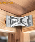 Kerf Mount Corner Brackets 4 Pack With Hardware For Table Legs And Aprons Built To Last installed on wooden table corner