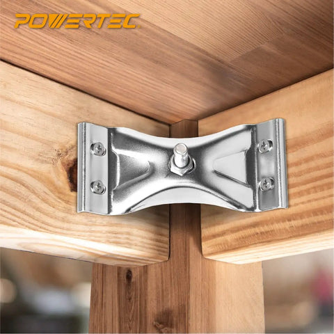 Kerf Mount Corner Brackets 4 Pack With Hardware For Table Legs And Aprons Built To Last installed on wooden table corner