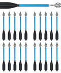 24 pack of 6.3 Inch Mini Crossbow Bolts with Bright Colors and Replaceable Tips, Sharp Stainless Blade, Durable Aluminum Shafts