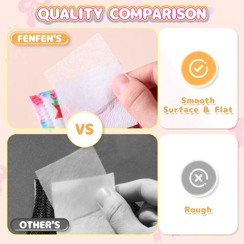 Quality comparison between smooth KN95 mask material and rough alternative for Kids KN95 Face Mask Disposable 50 Pack Small Size For Children.