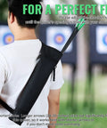 Man wearing Archery Quiver For Back Or Hip Carry Adjustable Arrow Holder For Compound And Recurve Bows Lightweight Foldable Quiver
