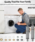 Top Shelf Dryer Drum Support Roller Shaft Replacement Kit Wpw10359269 Wpw10359270 Left Right Pair for maintenance with repair parts.