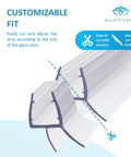 Keeps Your Shower Dry With Frameless Glass Door Seal Bottom Sweep For Three Eighths Inch Doors 36 Inch Length customizable fit