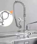 Pre Rinse Sprayer Valve Kit With 44 Inch Stainless Hose Pro Grade Sprayer Nozzle Head For Commercial Kitchen Sinks