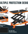 Heavy-Duty Hydraulic Lift Table Cart With Reliable Pump And Easy Operation Max Capacity 770 Lbs with overload protection features.