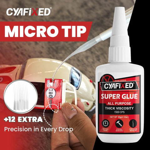 Heavy Duty Quick Dry Super Glue 120 Gram Clear Instant Adhesive For Wood Metal Plastic Ceramic Glass Leather Shoes And Crafts All Purpose CA Glue For Quick Fix Repairs And DIY Projects bottle with micro tips