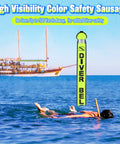 High Visibility Surface Marker Buoy For Diving And Freediving, Inflatable SMB with Dive Flag in open water