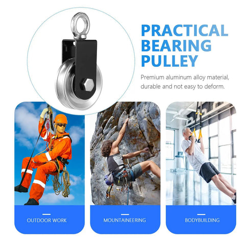 Heavy Duty Strength Training Pulley With Silent Bearing Wheel For Indoor And Outdoor Use Aluminum Alloy Fitness Attachment Easy To Attach Sturdy
