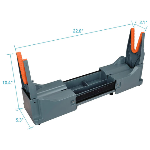 Portable Gun Cleaning Stand For Rifles And Shotguns Lightweight Collapsible Range Bench dimensions view
