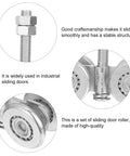 Heavy Duty Steel Sliding Door Pulley Wheel Set For Wardrobe Track Durable Industrial Grade Trolley Roller With 200Kg Load Capacity