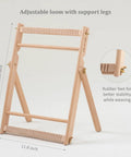 Beginner Friendly Weaving Loom Kit For Adults And Kids Totally Easy To Start All In One Table And Lap Loom Wooden Loom with legs