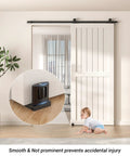 Sliding Barn Door Bottom Floor Guide With Adjustable U Shaped Flat Bottom Design Easy To Install And Wall Mounted Black Finish