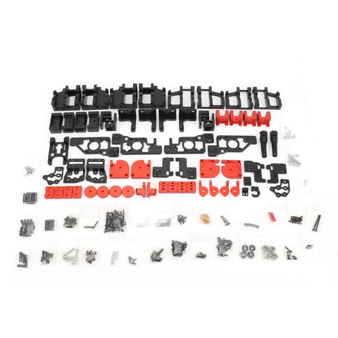Kick Your Daily Prints Up A Notch With Rock Solid Cnc Aluminum 3D Printer Frame Kit Including Upgraded Z Belt Tensioner For Ender 2.4 R2 Plus Spare Bolts, parts layout.