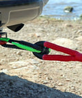 Heavy Duty Synthetic Soft Shackle With Gator Jaw Pro, 52,300 Lb Breaking Strength, UHMPE Plasma, Blue And Black in use