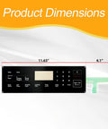 DG34-00025A Membrane Switch Touchpad Replacement For Samsung Range Ovens with dimensions 11.65 x 3.74 x 4.1 inches