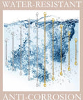 10 Piece Necklace Extender Set With 5 Lengths 2 3 4 5 6 Inches In Gold And Silver Plated Stainless Steel displayed underwater